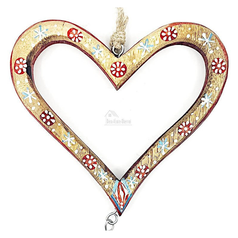 Solid Wood Alsatian Heart decorated with Tinkerbell