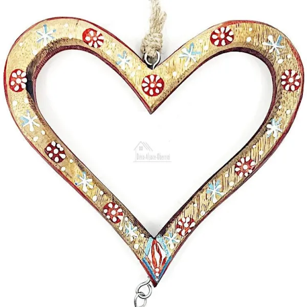 Solid Wood Alsatian Heart decorated with Tinkerbell