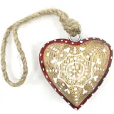 Small domed Heart of Alsace decorated in Solid Wood