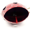 Cloche en Métal rouge incrusté de Coeurs d'Alsace