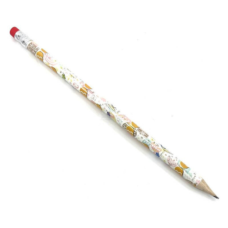 Crayon de papier avec Gomme Bonhomme en Pain d'Epices