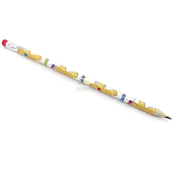 Crayon de papier avec Gomme Bonhomme en Pain d'Epices