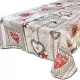 Nappe rectangulaire 150cm x 350 cm Misele Cigognes, Bretzel et Coeurs Alsace