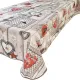 Nappe rectangulaire 150cm x 350 cm Misele Cigognes, Bretzel et Coeurs Alsace