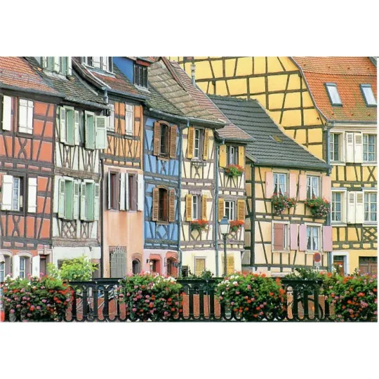 Carte Postale Maison d'Alsace colorés