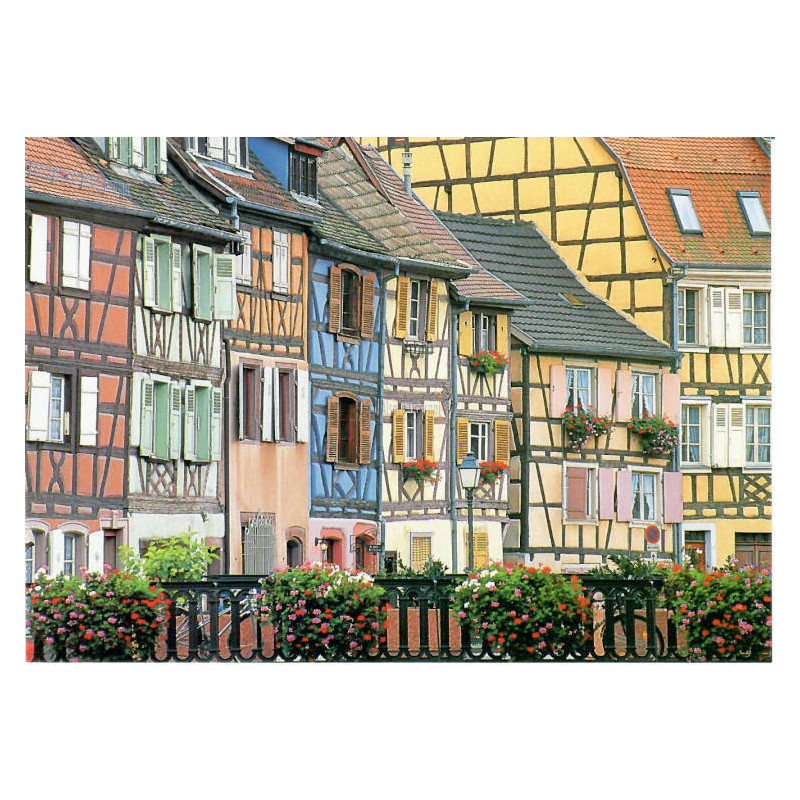 Carte Postale Maison d'Alsace colorés