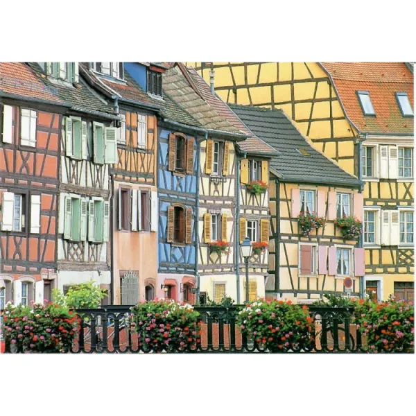 Carte Postale Maison d'Alsace colorés
