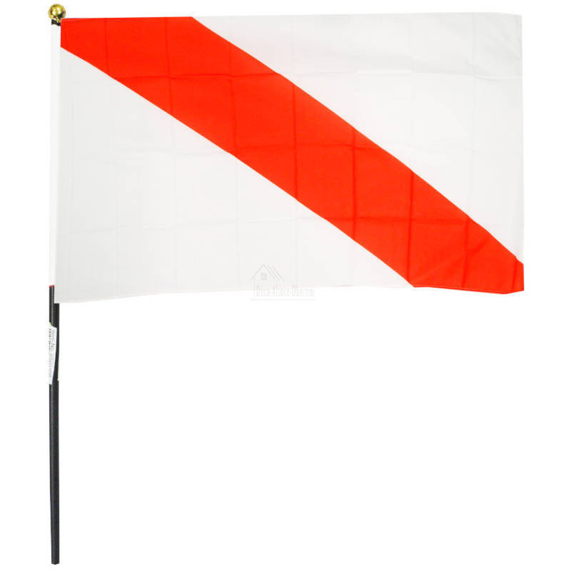 Strasbourg 23 cm x 15 cm Flag with Pole