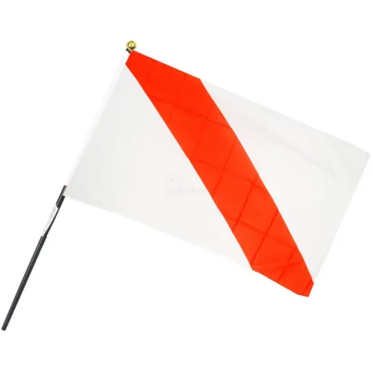 Vlag Straatsburg 23 cm x 15 cm met Stok
