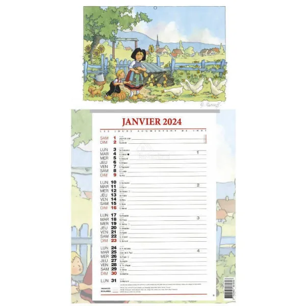 Ephemeriden Kalender Das verzauberte Elsass Ratkoff 2024