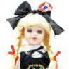 Elsässische Puppe aus Porzellan mit Ständer 30 cm
