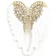 Broche Fantaisie dorée Ailes d'Ange et Strass