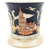 Cup earthenware mug decorated with towns of Alsace