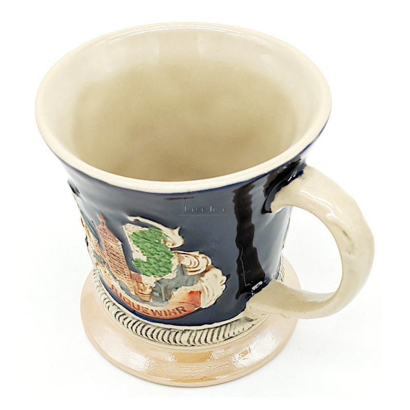 Tasse Tonkrug verziert mit elsässischen Städten