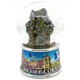 Große Schneekugel mit glitzerndem Colmar-Dekor