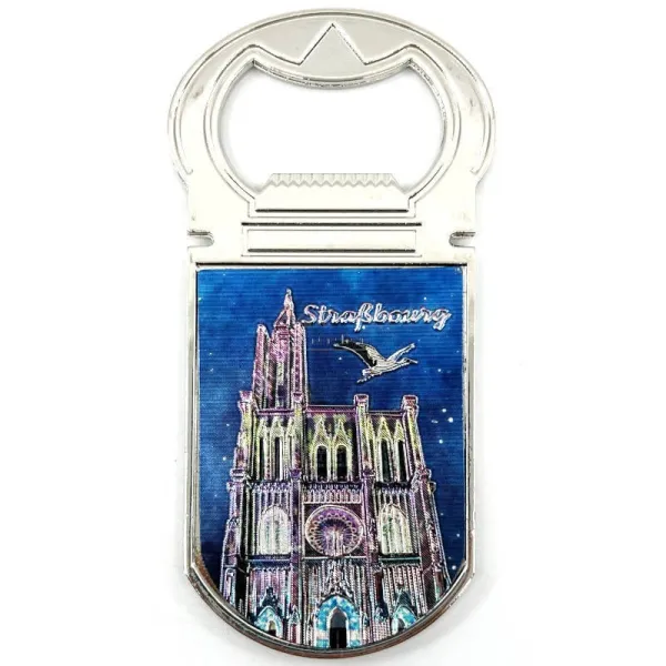 Sparkling magnetic bottle opener Strasbourg Cathedral
