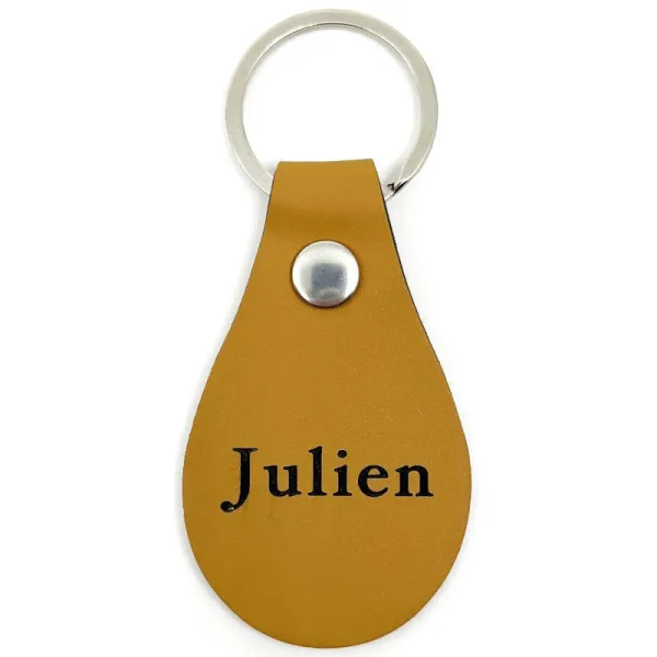 Leatherette key ring to personalise
