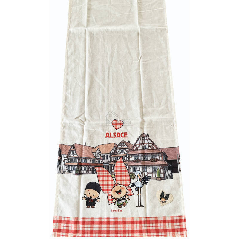 Beigefarbener Tischläufer Lovely Elsa 40 cm x 150 cm