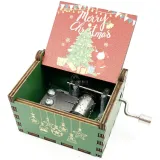 Merry Christmas Mini Crank Music Box