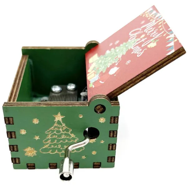 Merry Christmas Mini Crank Music Box