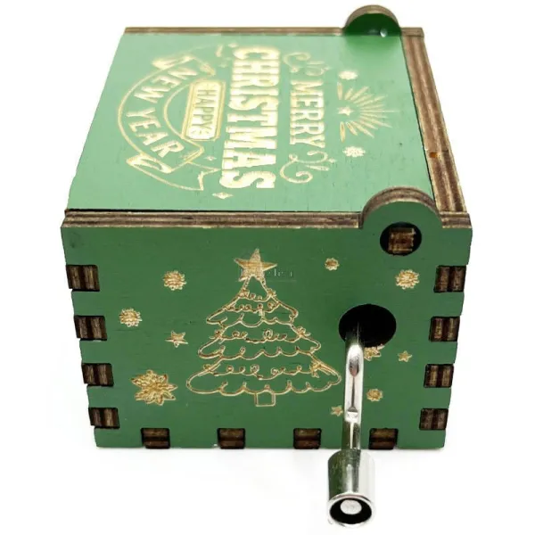 Mini Boite à Musique avec manivelle Merry Christmas