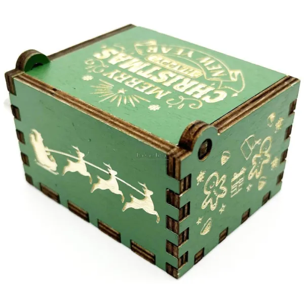 Merry Christmas Mini Crank Music Box