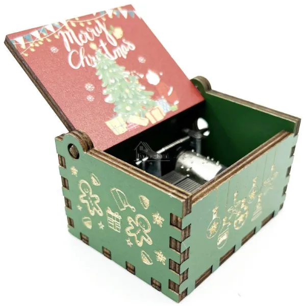 Merry Christmas Mini Crank Music Box