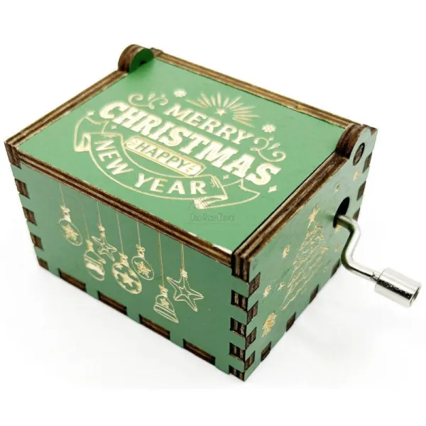 Merry Christmas Mini Crank Music Box