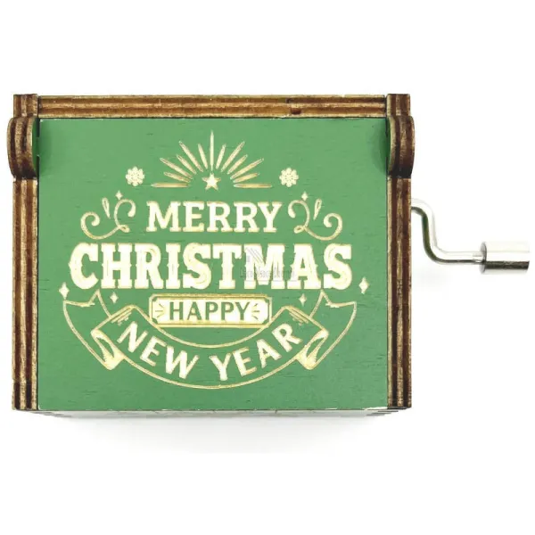 Mini Boite à Musique avec manivelle Merry Christmas