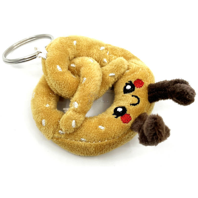 Alsace pretzel plush key ring 9 cm