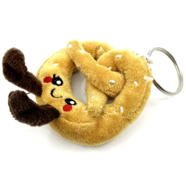 Alsace pretzel plush key ring 9 cm