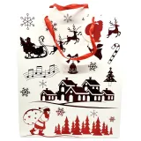 Sac Cadeau décor Noël taille M