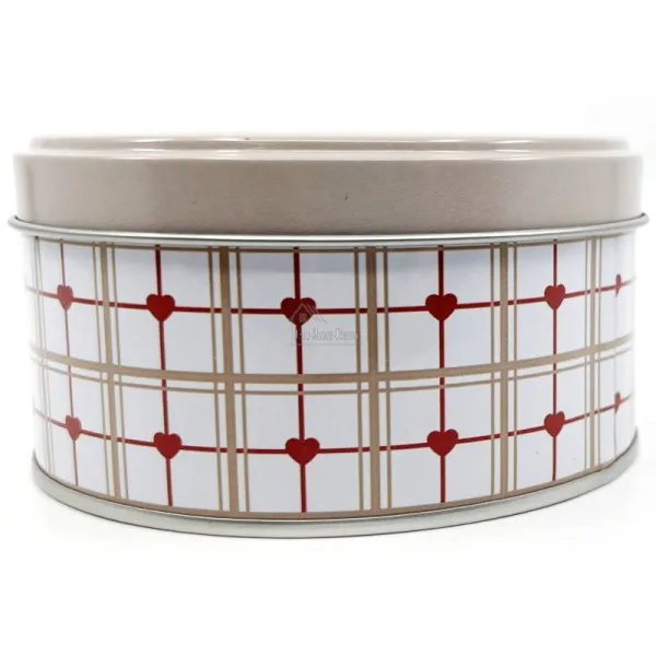 Boite en métal ronde 10 cm décor Cigogne d'Alsace