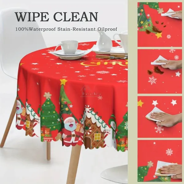 Runde Tischdecke 152 cm Weihnachtszauber
