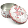 17 cm round metal tin decorated with the Magic of Christmas in Alsace
