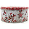 17 cm round metal tin decorated with the Magic of Christmas in Alsace