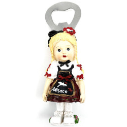 Alsatian bottle opener in resin with Alsace logo