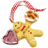 Suspension Mannele Garçon avec Bretzel et Coeur d'Alsace