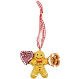Suspension Mannele Garçon avec Bretzel et Coeur d'Alsace