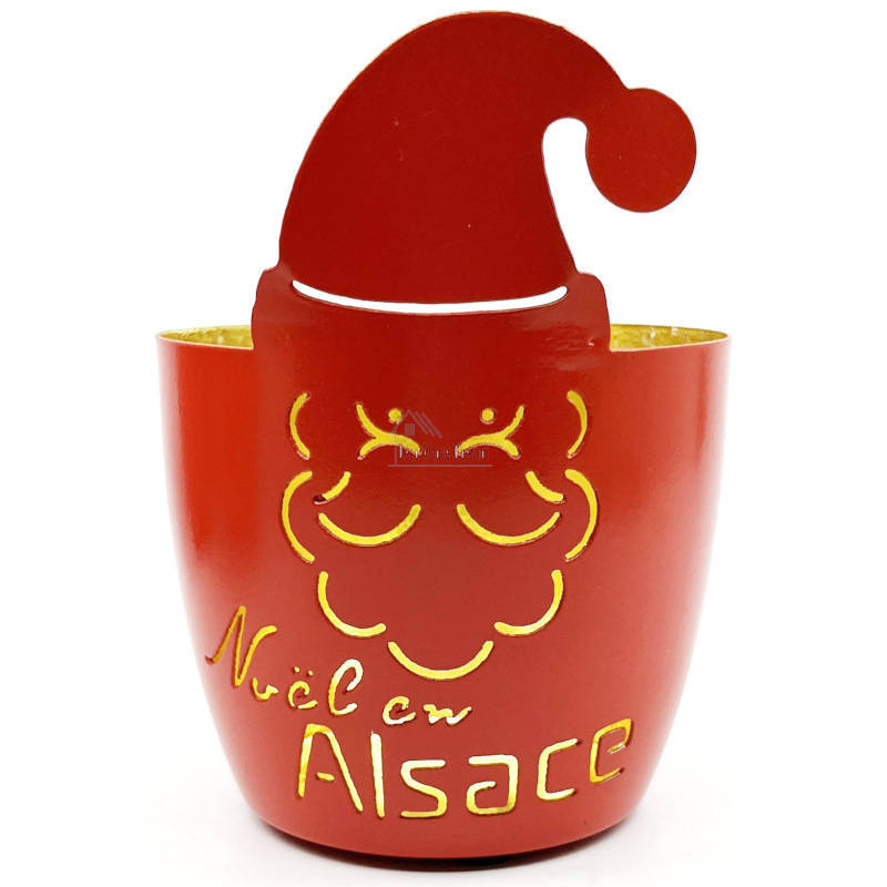 Madras Santa Claus in Alsace candle jar