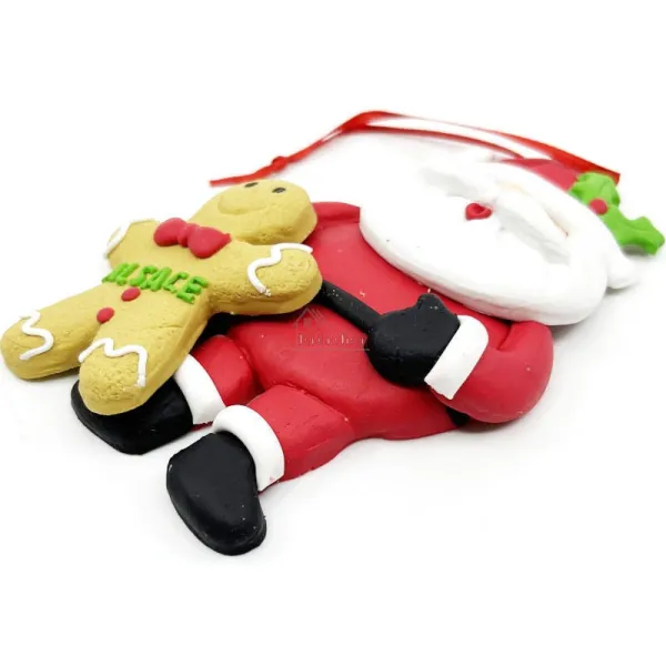 Suspension Père Noël et Mannele d'Alsace