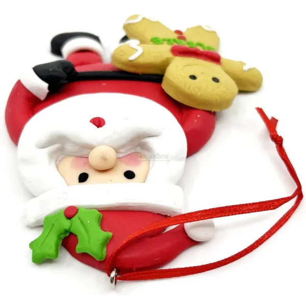 Hängeleuchte mit Weihnachtsmann und Mannele aus dem Elsass