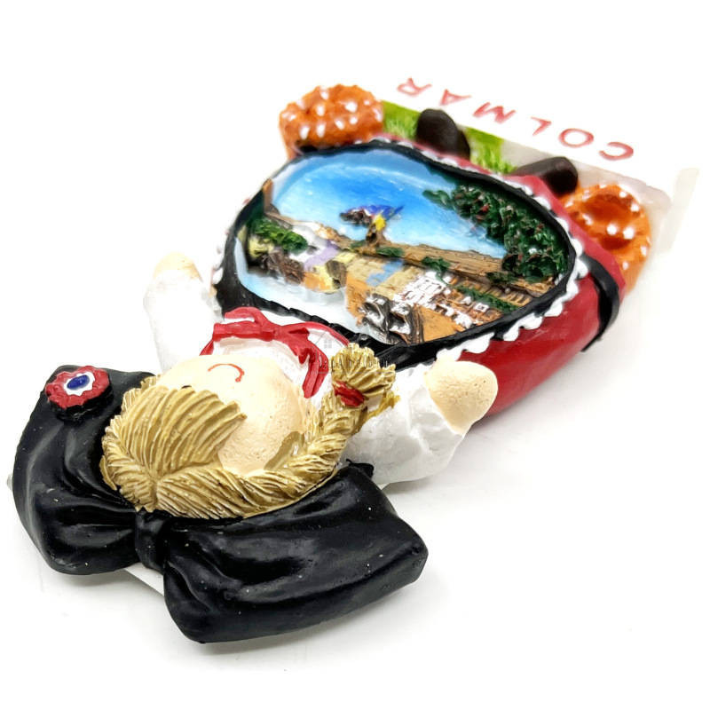 Alsatian Little Venice of Colmar decorative magnet