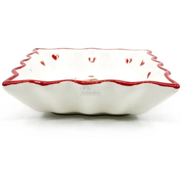 Coupelle rectangulaire en Céramique décor Bonhomme Pain d'Epices