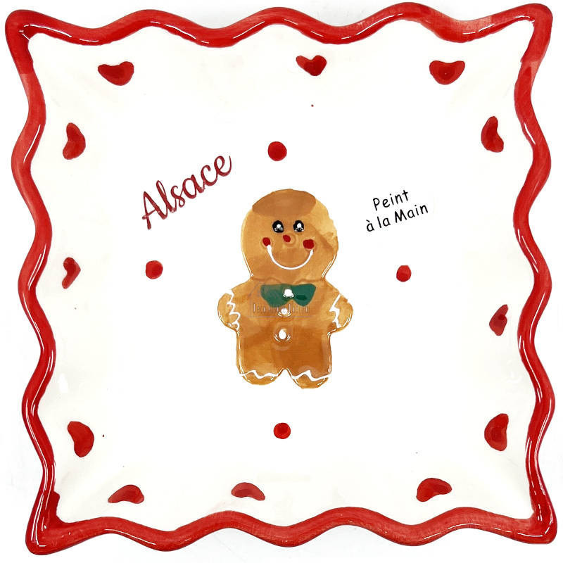 Rectangular ceramic dish Mannele Gingerbread Man