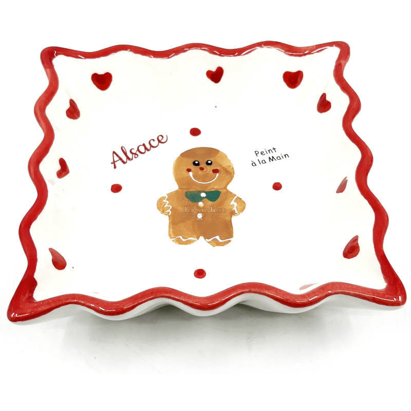 Rectangular ceramic dish Mannele Gingerbread Man