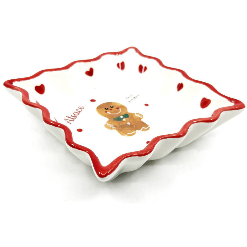 Rectangular ceramic dish Mannele Gingerbread Man