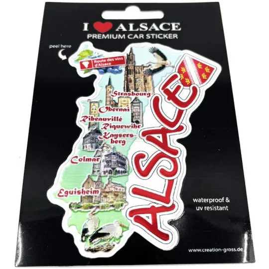Premium Zelfklevende Auto Sticker Route des Vins Elzas
