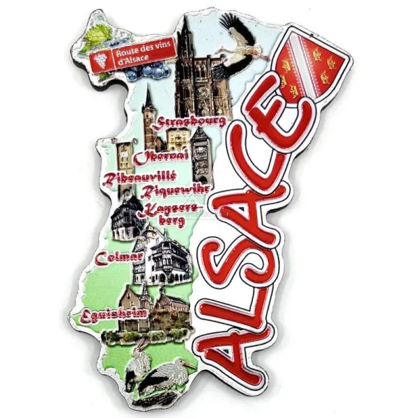 Magnet scintillant La Route des Vins d'Alsace