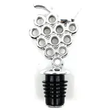 Bouchon argenté pour bouteille de Vin Grappe de Raisin
